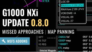 MSFS G1000 NXi Update 080  Missed Approach Procedures  Map Panning  More RNAV Approach Types [upl. by Sallyann]