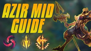 AZIR MID Guide  How to Carry With Azir Step By Step  Detailed Guide [upl. by Hurlbut792]