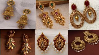 Top 50 most beautiful earrings design 2024  Trending earrings latest gold earrings2024 [upl. by Eanil]