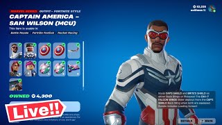 🔴 CAPTAIN AMERICA FORTNITE ITEM SHOP LIVE Today Fortnite Chapter 5 [upl. by Eeniffar339]