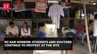 Students and junior doctors continue to protest at the RG Kar Medical College amp Hospital [upl. by Ramsa]