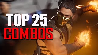 Top 25 HIGHEST DAMAGE COMBOS in Mortal Kombat 1 so far [upl. by Dnalevets438]