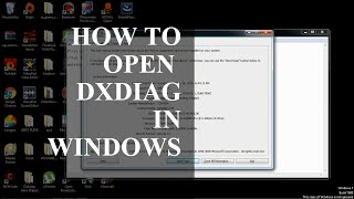 How To Open Dxdiag In Windows Or Laptop [upl. by Xonel37]