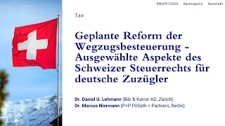 Geplante Reform der Wegzugsbesteuerung [upl. by Brandyn]