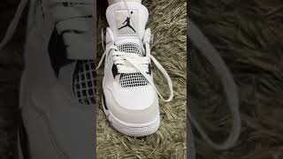 Jordan 4 Military Black Laces Tutorial Fire [upl. by Eibrab]