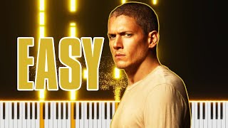 Prison Break  Main Theme  EASY Piano Tutorial [upl. by Drusus]