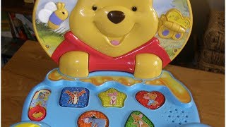 Musical and light up toy VTech Disney Winnie the Pooh Play and Learn Laptop with lights [upl. by Flossie]