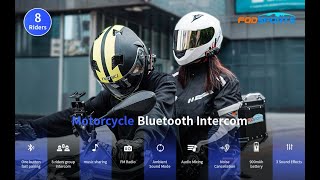 FODSPORTS FX8 Pro Motorcycle Communication Systems [upl. by Eiffe320]