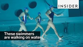 These swimmers are walking on water [upl. by Shwalb]