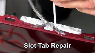 Bumper Cover Repair  How to Repair Broken Slot Tabs [upl. by Seessel]