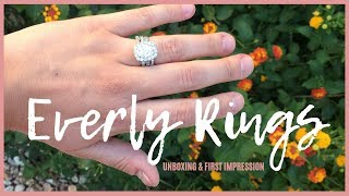 NEW AFFORDABLE WEDDING RINGS  Everly Rings Unboxing amp HONEST First Impression [upl. by Labannah211]