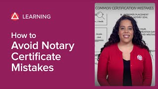 How To Avoid Common Notary Certificate Mistakes [upl. by Carisa]