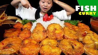 Eating Fish Curry with Rice  Nepali Mukbang  Eating Show [upl. by Alyss]