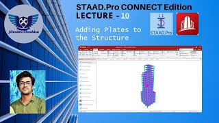 Staad Pro Connect Edition  10 Adding Plates to Structure [upl. by Hume]