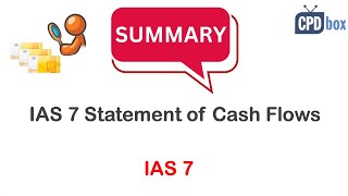 IAS 7 Statement of Cash Flows Summary  applies in 2025 [upl. by Atinnod]