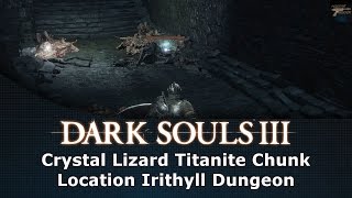 Dark Souls III Crystal Lizard Titanite Chunk Location Irithyll Dungeon [upl. by Marjorie961]