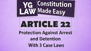 Article 22  Constitution of India [upl. by Enalda]