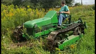 Oliver Cletrac Electric with 7 ft Sickle Mower [upl. by Otreblasiul]