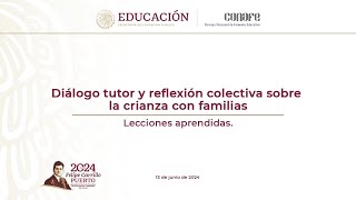 Diálogo tutor y reflexión colectiva sobre la crianza con familias Lecciones aprendidas [upl. by Secunda]