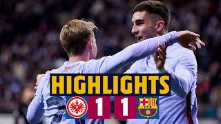 EINTRACHT FRANKFURT 1  1 BARÇA I HIGHLIGHTS UEFA EUROPA LEAGUE 🔵🔴 [upl. by Ocram]