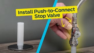 How to Install PushtoConnect Supply Stop Valve for PEX pipe [upl. by Eisso]