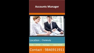 Job Description Accounts Manager 24700 [upl. by Ferri687]