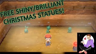 NEW CHRISTMAS STATUES FREE NEW BRILLIANT STATUES Mystery Gift  Pokemon BDSP [upl. by Innob]