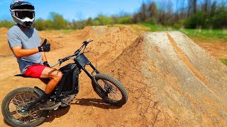 Building Sur Ron X EBIKE Dirt Jumps [upl. by Adyan]