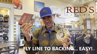 Tie a Fly Line to Backing on a Reel  Easy Loop to Loop Connection [upl. by Erek]