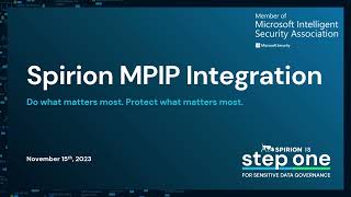 Spirion SDM amp Microsoft Purview Integration [upl. by Desma]