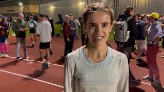 Sarah Calvert after Monument Mile Classic PB and Native Record at Stirling [upl. by Athal]