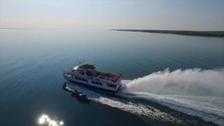 Star Line Mackinac Island Hydro Jet Ferry Departs to Mackinac Island from Mackinaw City Michigan [upl. by Anaek]