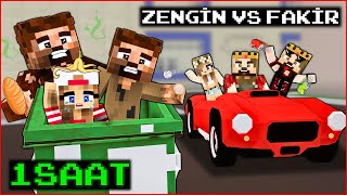 MİNECRAFT ZENGİN VS FAKİR HAYATI  1 Saat [upl. by Stormie]