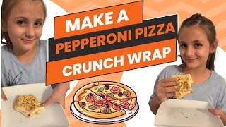 Making a PEPPERONI PIZZA TACO BELL CRUNCH WRAP amp DANCE PARTY cooking pizza tacobell dance party [upl. by Alracal807]