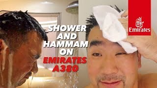 Emirates A380 First Class Shower and Spa at 39000ft [upl. by Ettezus]