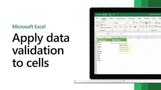 How to apply data validation to cells in Microsoft Excel [upl. by Mall]