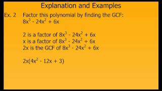 Factoring Polynomials using GCF [upl. by Egni374]