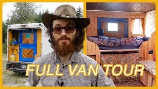 Student Converts Step Van Into DIY Tiny Home  Full Tour [upl. by Hescock]