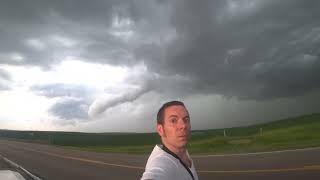 Storm Chaser Comes Face to Face With Possible Tornado Over Northeastern Nebraska [upl. by Prudy419]