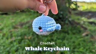 Crochet Whale Keychain  Amigurumi Tutorial [upl. by Eydnarb]