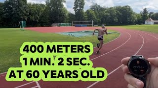 400 Meter Training For Type IIa Fast Twitch Muscle Fibers At The Age Of 60 [upl. by Arlana]