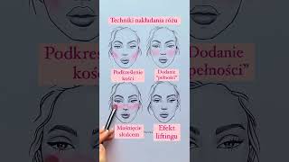 Techniki nakładania różu roz makijaz tutorial autopromocja makeuptutorial makeup kosmetyki [upl. by Germin857]