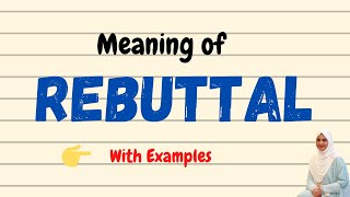 Daily vocabulary  Rebuttal Meaning  Vocabgram [upl. by Petrine]