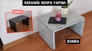 Seramik Mozaik Sehpa Yapımı  DIY Mobilya Yenileme [upl. by Esta]