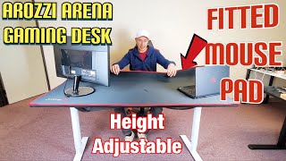 Arozzi Arena Gaming Desk w HUGE FITTED MOUSE PAD The Good amp Bad [upl. by Hachmin279]