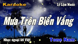 Karaoke  Mưa Trên Biển Vắng Tone Nam  Lê Lâm Music [upl. by Duster]