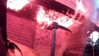 House Fire TWICE Helmet Cam [upl. by Airamanna683]