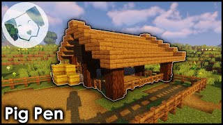 Minecraft Pig Animal Pen Tutorial [upl. by Jennica]