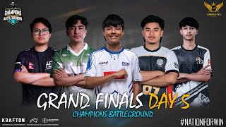 HINDI  CHAMPIONS BATTLE GROUND  FINAL DAY 5  FT  quirkyork horaa drs t2k nepx leo ast [upl. by Eimile]