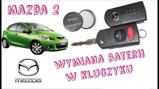 Mazda 2 2009 Wymiana Baterii CR1620 w Kluczyku Pilocie [upl. by Heiner]